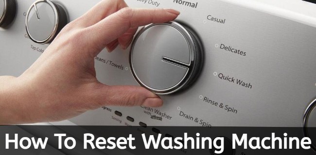 how to reset washing machine